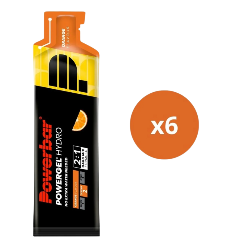 6 PowerGels Hydro POWERBAR - 67ml